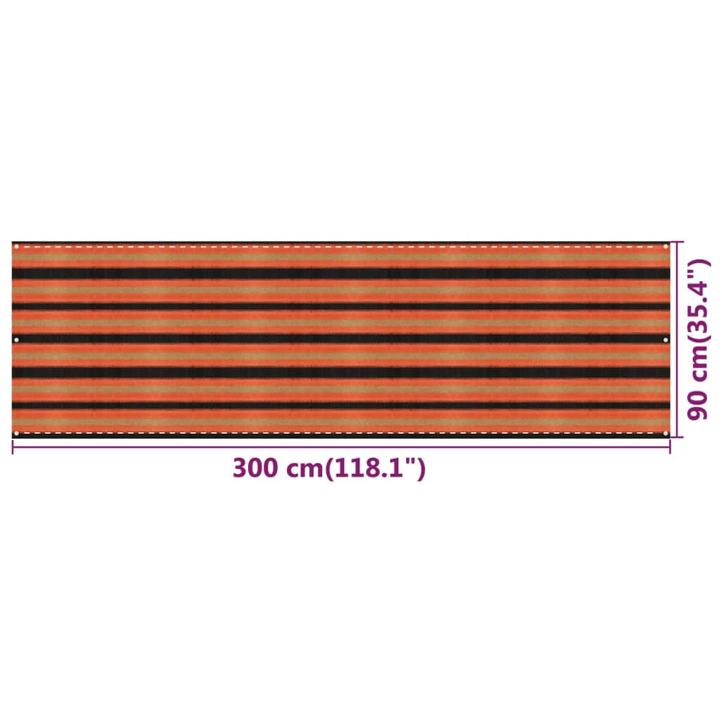 Vidaxl Toldo Para Balcón Hdpe Multicolor 90x300 Cm_2