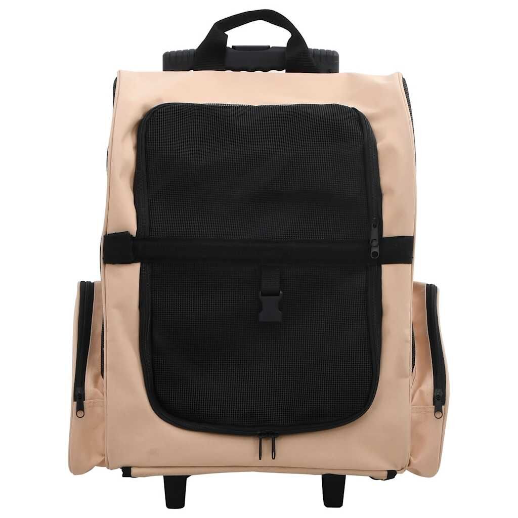 Vidaxl Carro Plegable Para Mascotas Multiusos Beige_1
