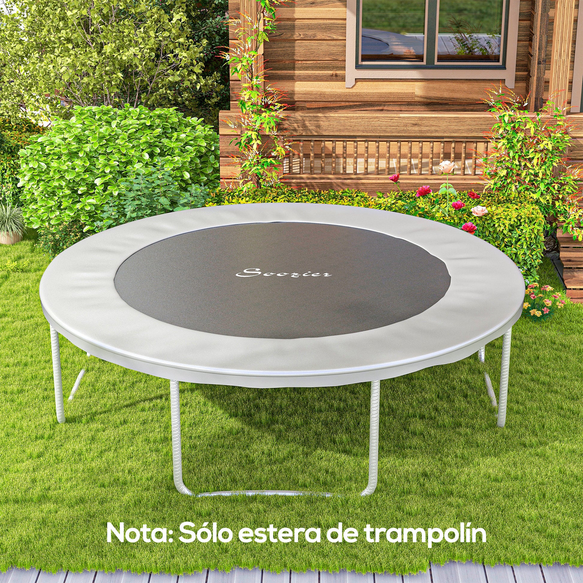 Sportnow Tapete De Repuesto Para Trampolín De 8 Pies Redondo Ø202 Cm Negro_1
