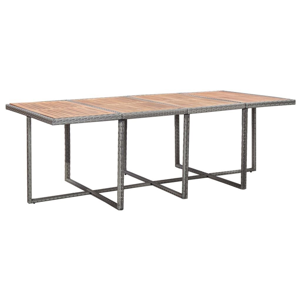 Vidaxl Set Comedor De Jardín 13 Piezas Y Cojines Ratán Sintético Gris_3