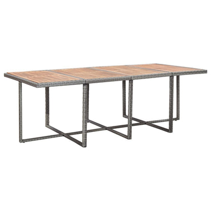 Vidaxl Set Comedor De Jardín 13 Piezas Y Cojines Ratán Sintético Gris_3