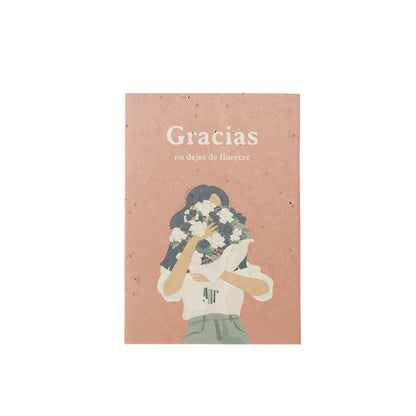 Postal Plantable "Gracias" Semillas de Manzanilla | Regalo Original para Agradecer con Sobre - Resetea_0
