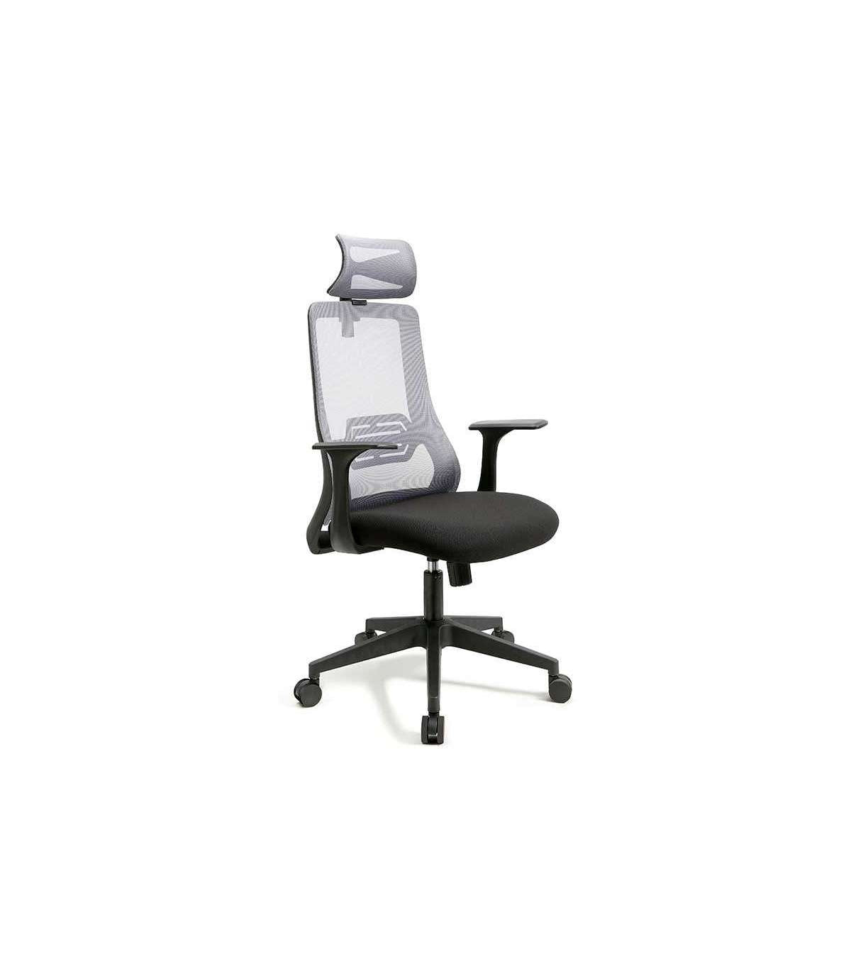 Silla Despacho Giratoria Elevable Acabado Negro/gris 65 Cm(ancho) 113-121 Cm(altura) 57 Cm_0