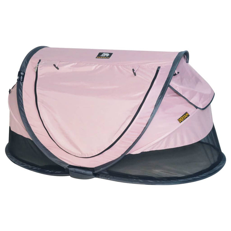 Deryan Cuna De Viaje Desplegable Toddler Luxe Con Mosquitera Rosa_0