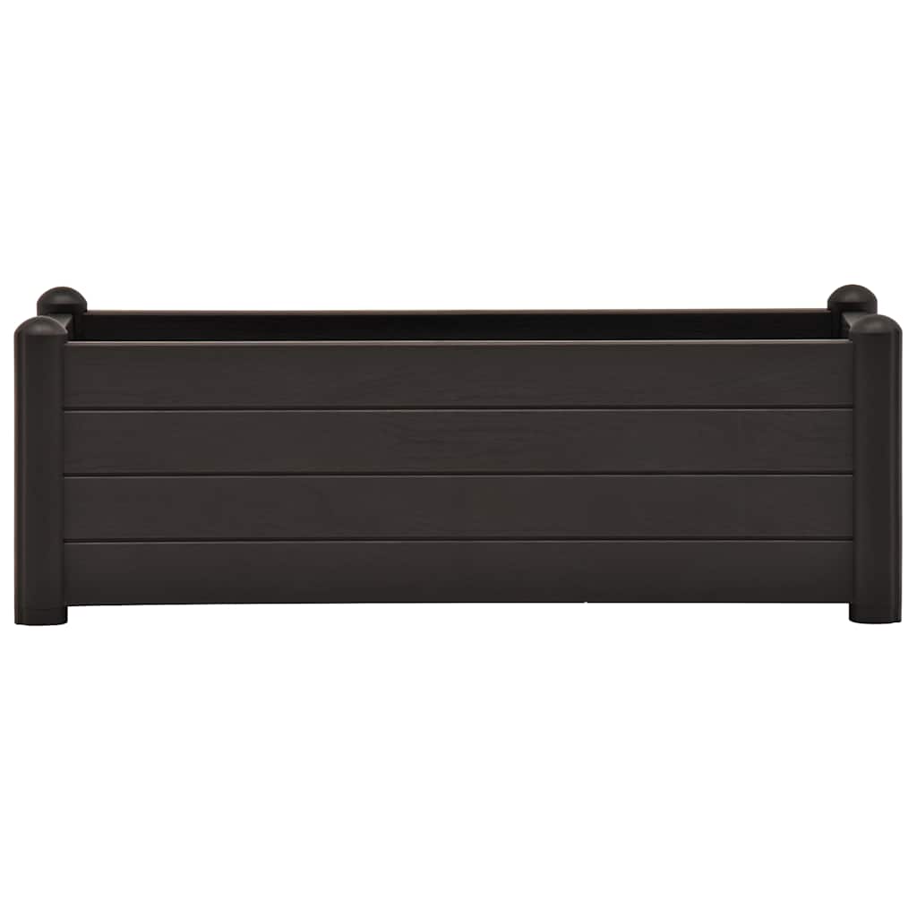 Arriate Elevado De Jardín Pp Gris Antracita 100x43x35 Cm_2
