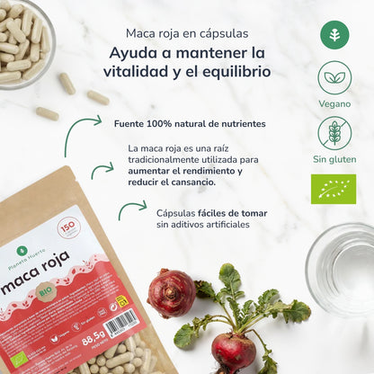 Maca Roja BIO Planeta Huerto 150 cápsulas