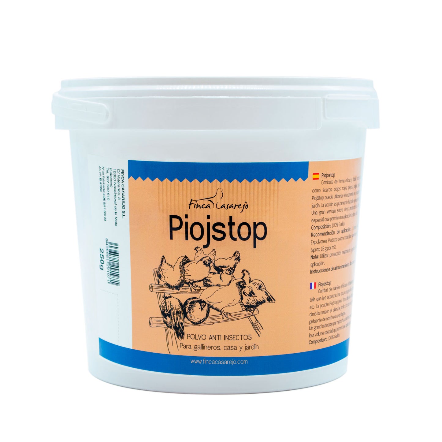 Polvo De Gurlite, Piojstop 250 G | Repelente Natural De Los Parásitos Externos En Gallinero, Perrera Y Jardines, Contra Piojos, Garrapatas Y Ácaros_0