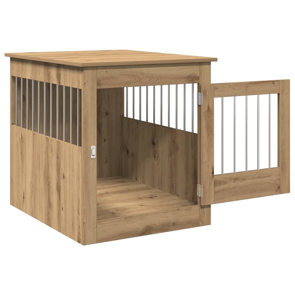 Jaula Para Perros Mueble Madera Contrachapada Roble Artesanal_3