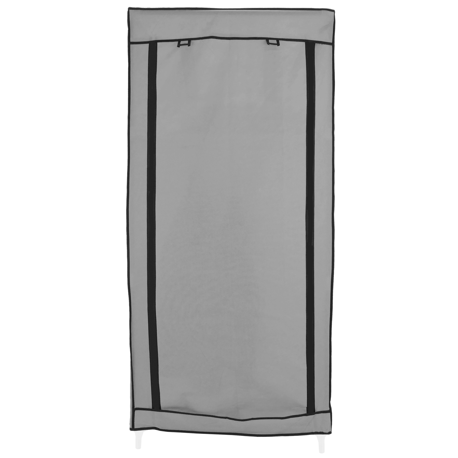 Armario Ropero Guardarropa De Tela Desmontable 70 X 45 X 155 Cm Gris Con Puerta Enrollable_4
