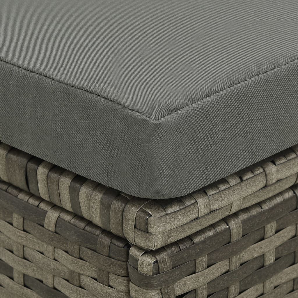 Vidaxl Set De Muebles De Jardín 4 Pzas Y Cojines Ratán Sintético Gris_4