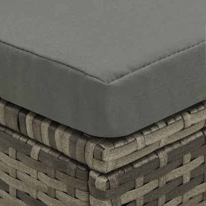 Vidaxl Set De Muebles De Jardín 4 Pzas Y Cojines Ratán Sintético Gris_4