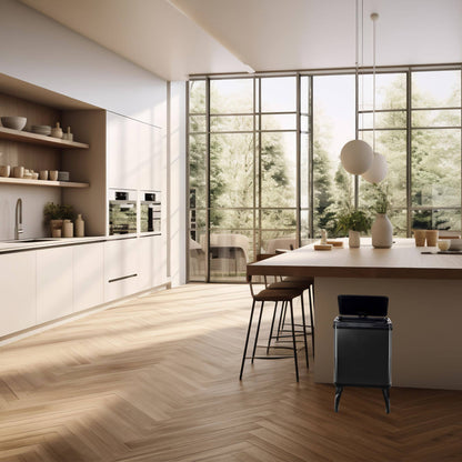 Cubo Inteligente Reciclaje 15l+15l Apertura Auto Negro