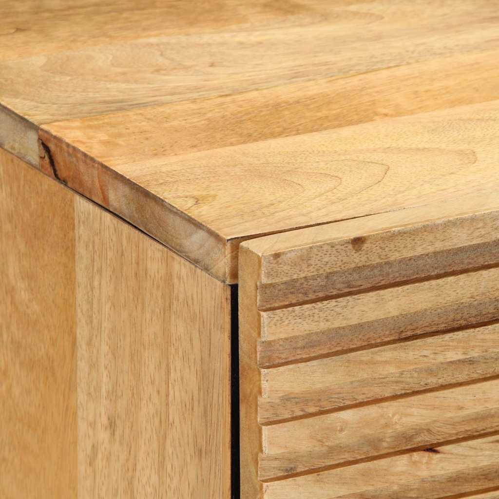 Mesita De Noche Madera Maciza De Mango 50x33x60 Cm Marrón_4