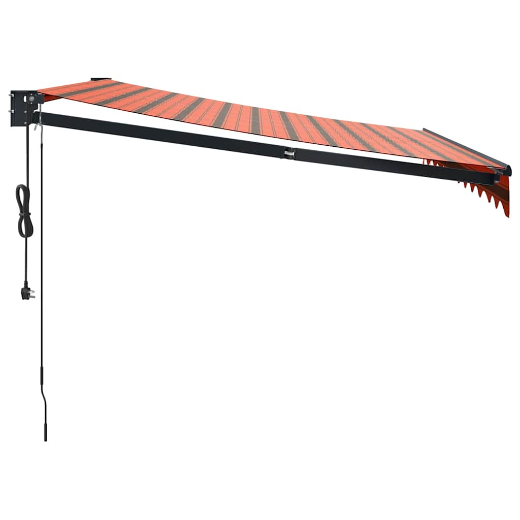 Toldo Retráctil Automático Naranja Y Marrón 3x2,5 M_5