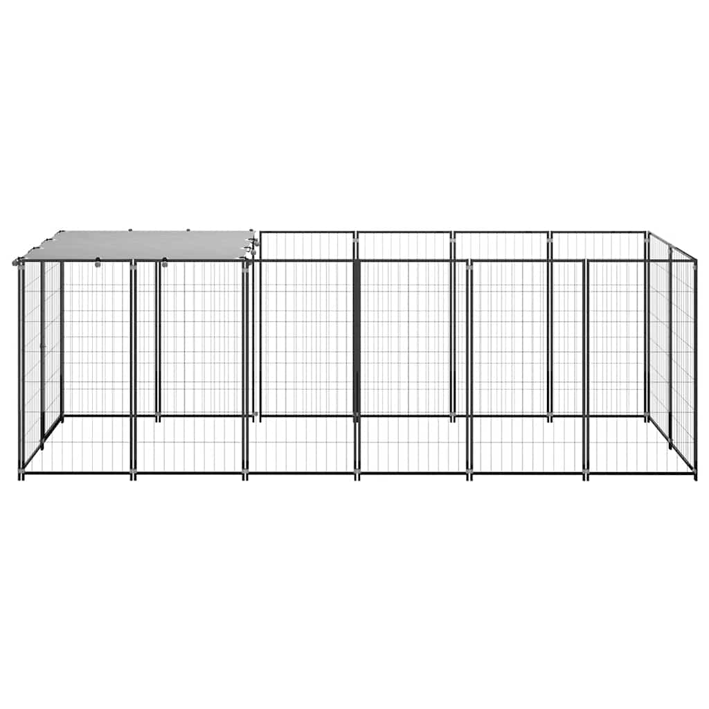 Perrera De Acero Negro 330x110x110 Cm_3