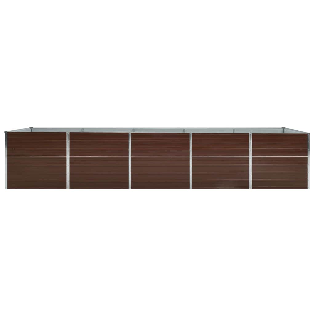 Arriate De Acero Galvanizado Marrón 400x80x45 Cm_2