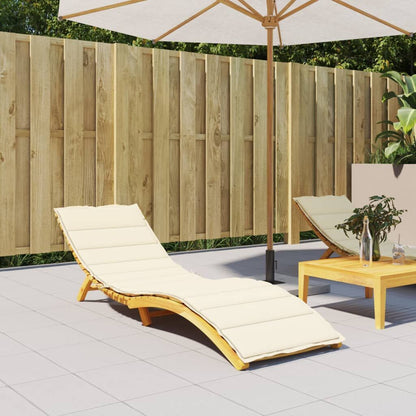 Vidaxl Cojín De Tumbona De Tela Oxford Crema 200x60x3 Cm_1