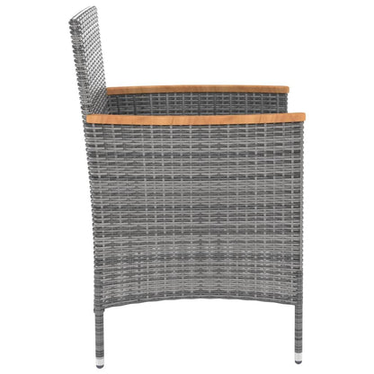 Vidaxl Sillas De Comedor De Jardín 4 Unidades Ratán Sintético Gris_3