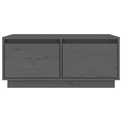 Mesa De Centro Madera Maciza De Pino Gris 80x50x35 Cm_4