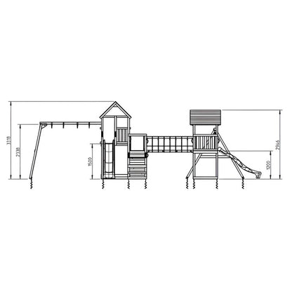 Parque Infantil Masgames Himalaya Puente @bridge: Madera Con Cuerdas._3