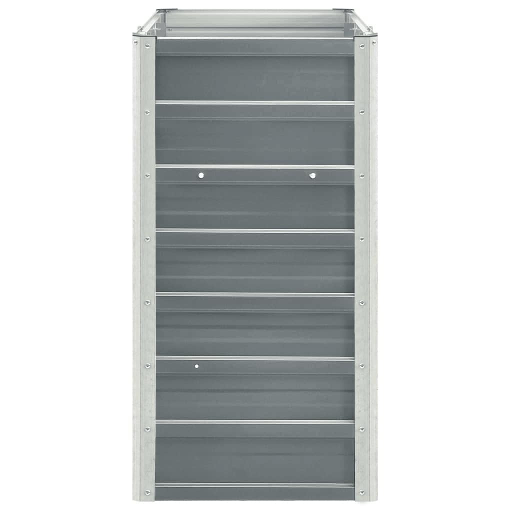 Arriate Elevado De Jardín Acero Galvanizado Gris 240x40x77 Cm_4