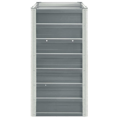 Arriate Elevado De Jardín Acero Galvanizado Gris 240x40x77 Cm_4