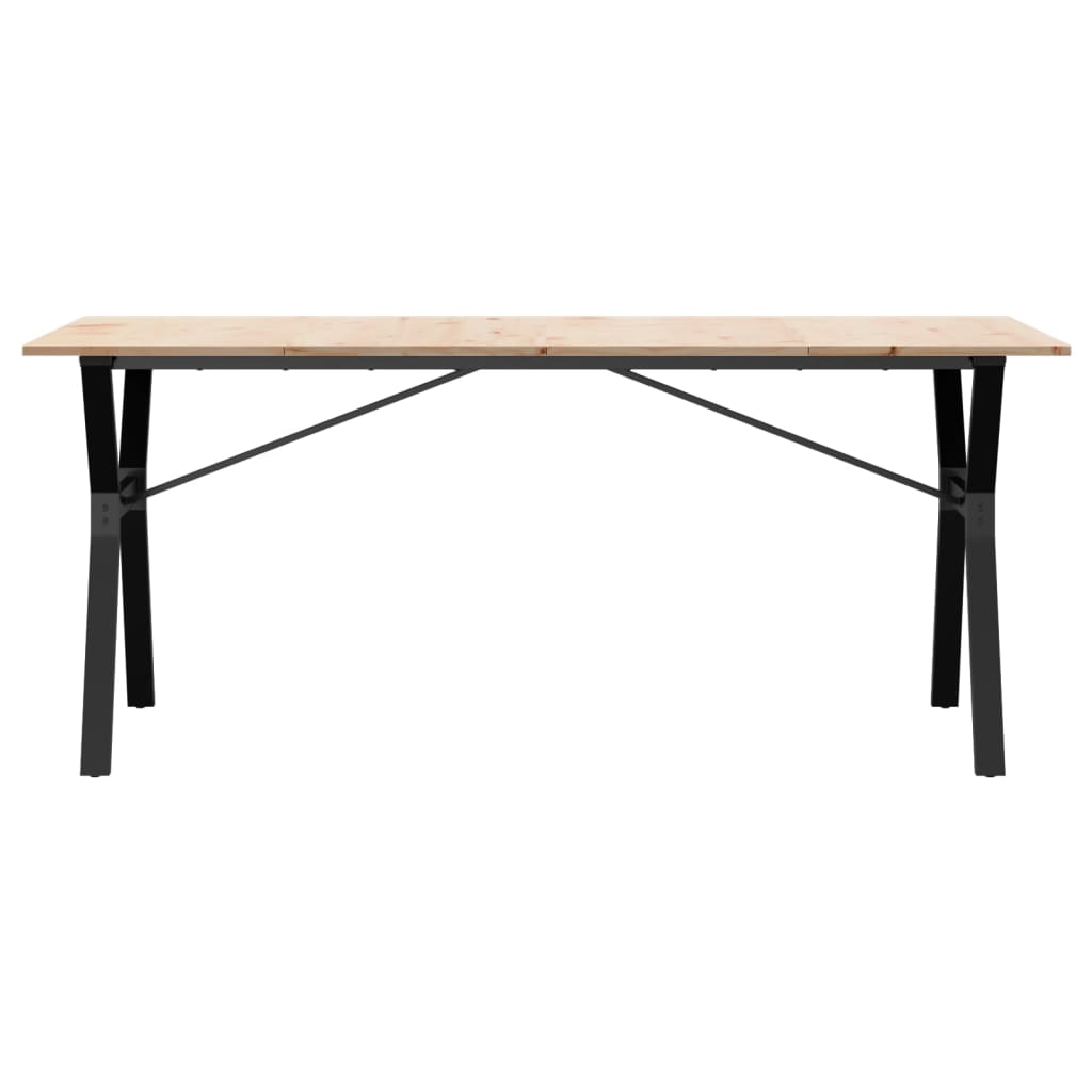 Mesa De Comedor Marco Y Madera Maciza Pino Y Acero 180x90x75cm_2