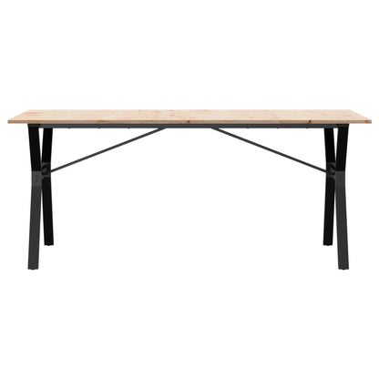 Mesa De Comedor Marco Y Madera Maciza Pino Y Acero 180x90x75cm_2