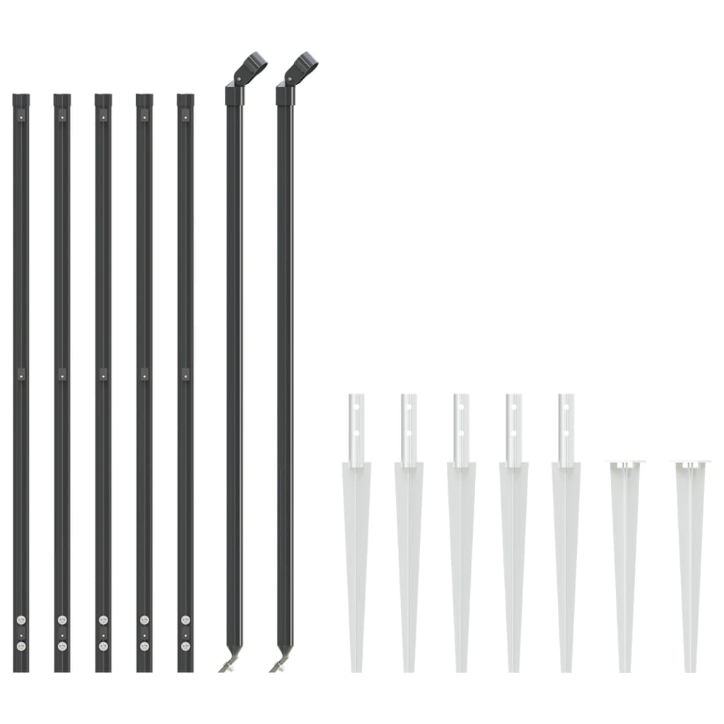 Cerca De Alambre Con Pinchos De Anclaje Gris Antracita 1,1x10 M / Vetonek_2