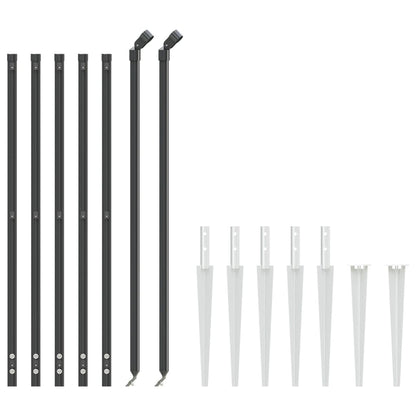 Cerca De Alambre Con Pinchos De Anclaje Gris Antracita 1,1x10 M / Vetonek_2