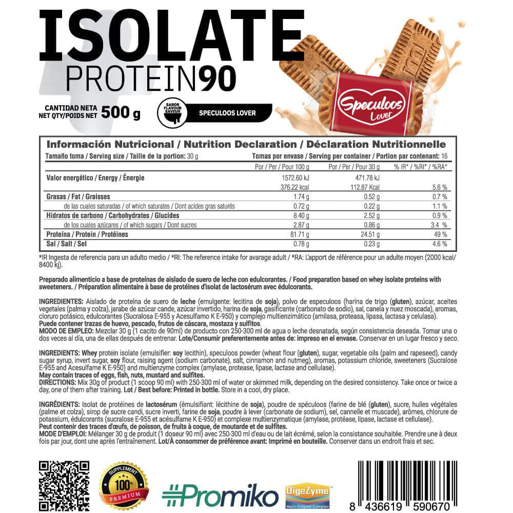 Isolate 90 Cfm - 500 G - Galletas Speculoos - Aumenta La Masa Muscular - Masmusculo_4