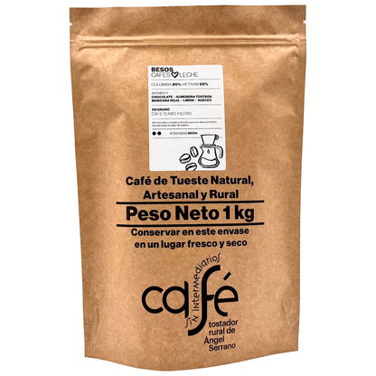 Cafe Sin Intermediarios Café Colombia Besos En Grano Para Filtro 1 Kg_0