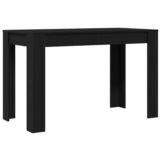 Mesa De Comedor De Madera Ingeniería Roble Negro 120x60x76 Cm_0