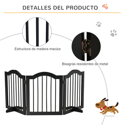 Pawhut Barrera De Seguridad Plegable De Perros Pequeños 154,5x29,5x61 Cm Negro_5