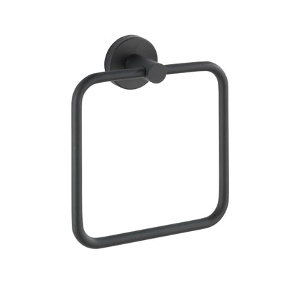 Toallero aro de acero inoxidable Bosio, negro mate Wenko