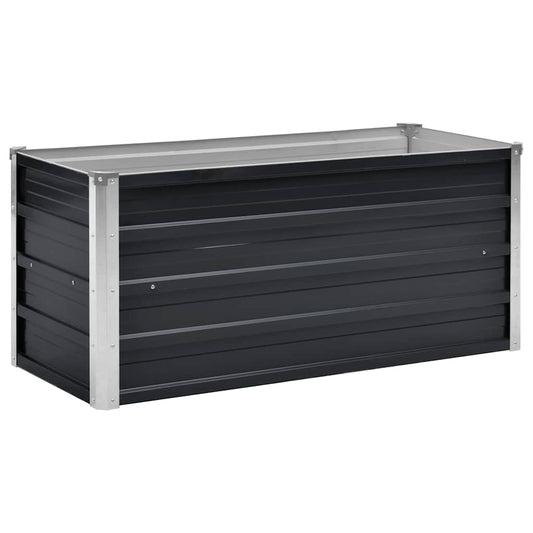 Arriate De Acero Galvanizado Gris Antracita 100x40x45 Cm_0