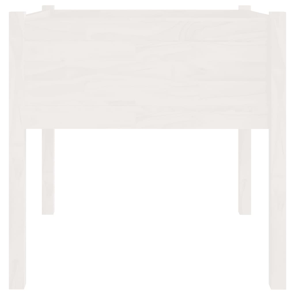 Jardineras 2 Uds Madera Maciza De Pino Blanco 70x70x70 Cm_4