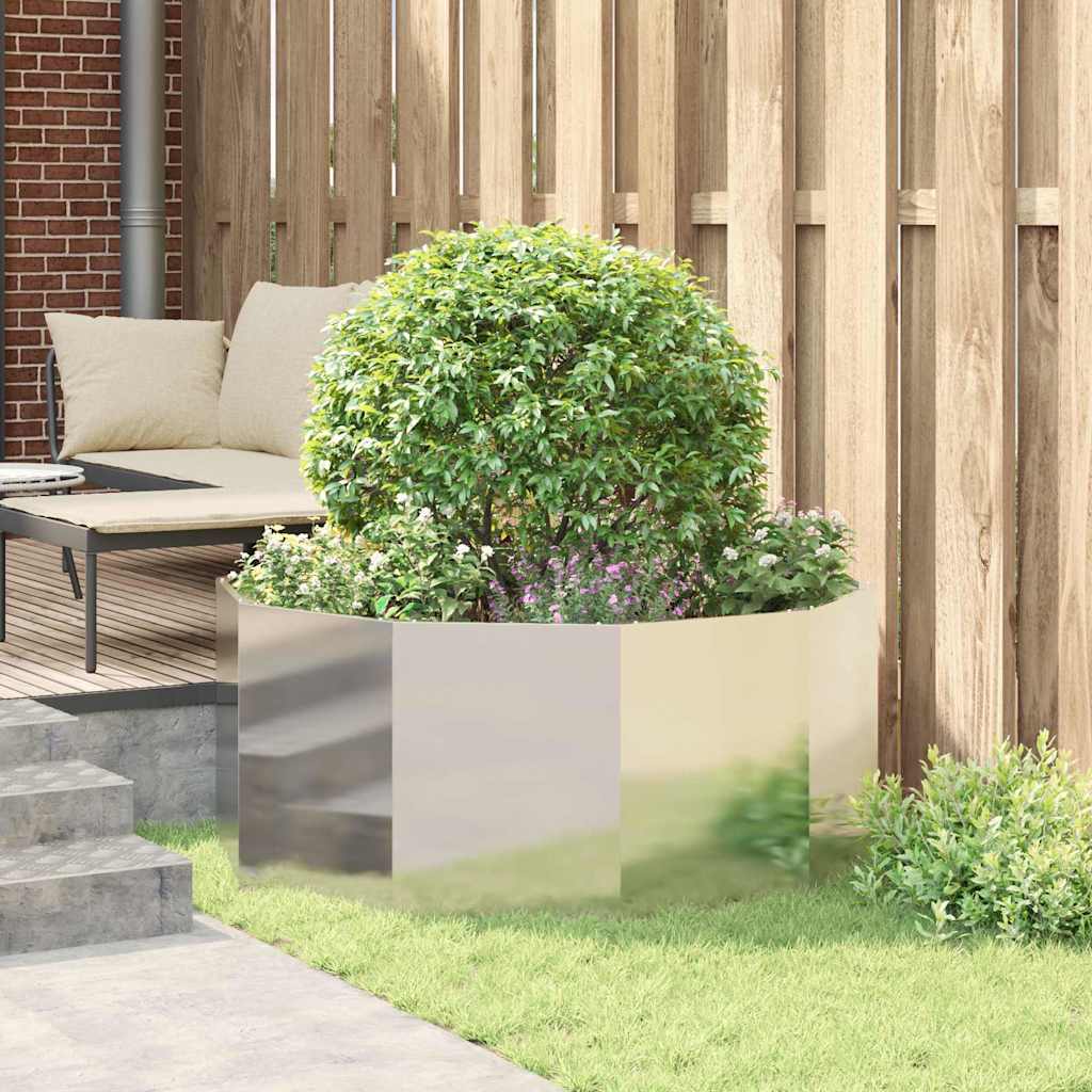 Jardinera Plateado 120 X 120 X 50 Cm Acero Inoxidable_3