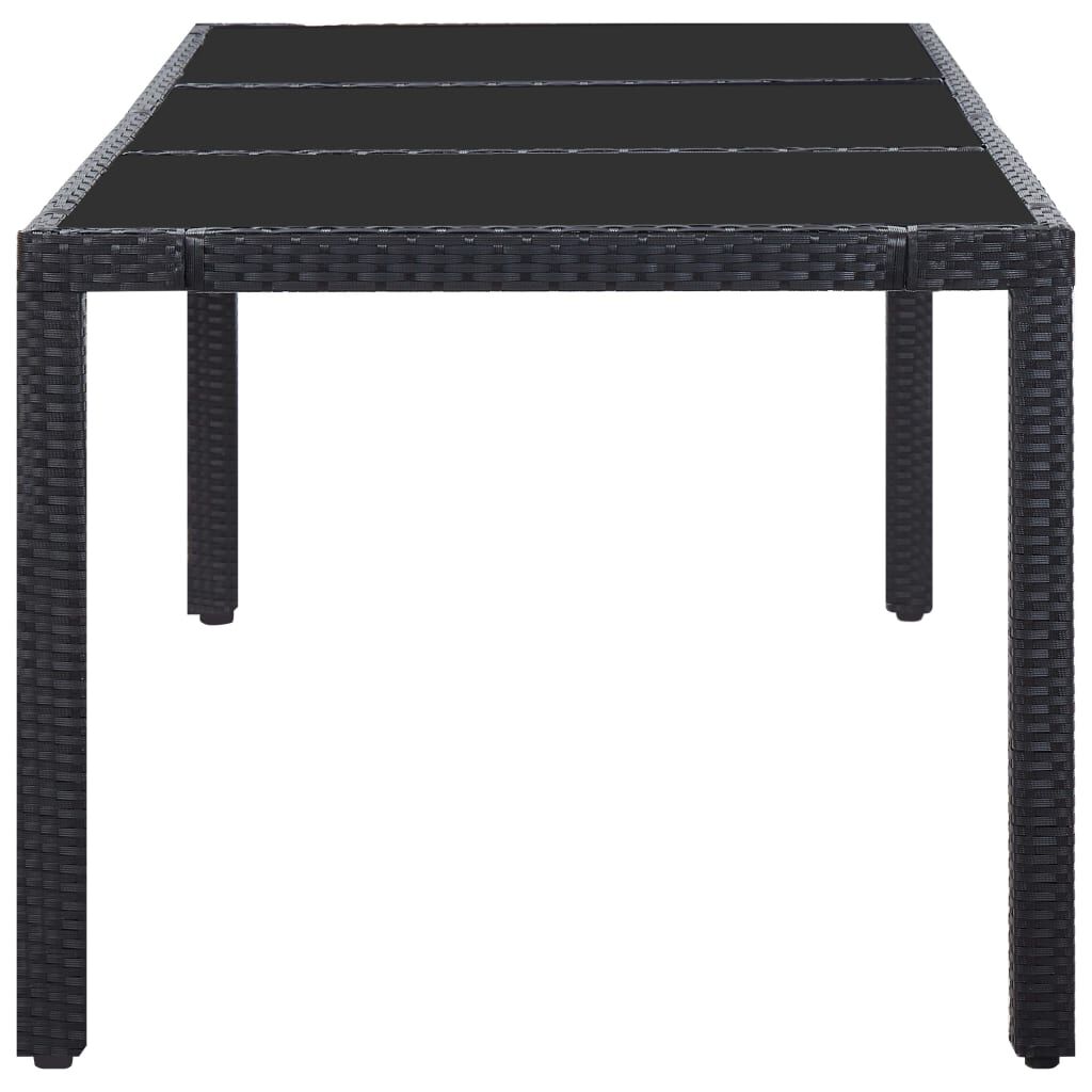 Vidaxl Juego De Comedor De Jardín 9 Piezas Ratán Sintético Negro_3