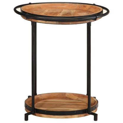 Mesa Auxiliar Madera Maciza De Acacia Ø55x60 Cm_0