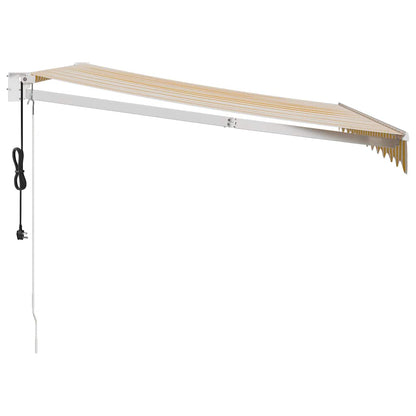 Toldo Retráctil Automático Amarillo Y Blanco 3x2,5 M_5