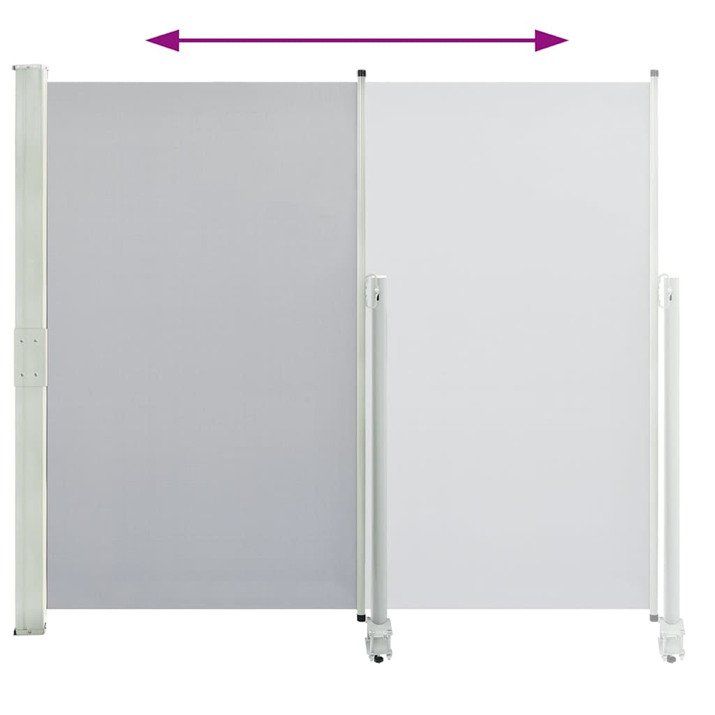 Vidaxl Toldo Lateral Retráctil Para Patio 160x300 Cm Gris_3