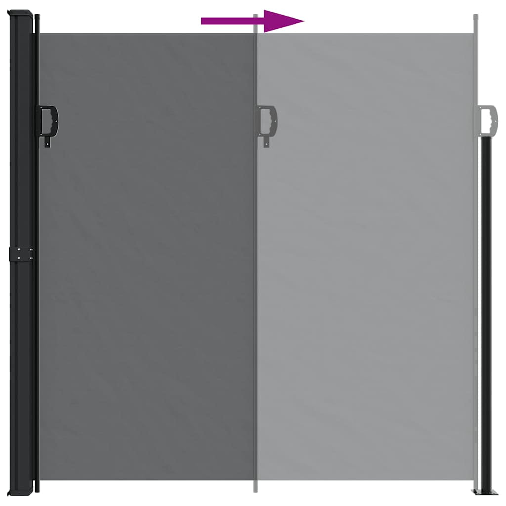 Vidaxl Toldo Lateral Retráctil Negro 200x500 Cm_4