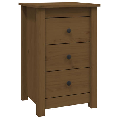 Mesitas De Noche 2 Uds Madera De Pino Marrón Miel 40x35x61,5 Cm_1