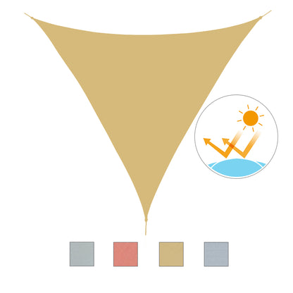 Outsunny Toldo Vela Sombrilla Parasol Triangulo Tejido De Poliester 185 G/m²_3