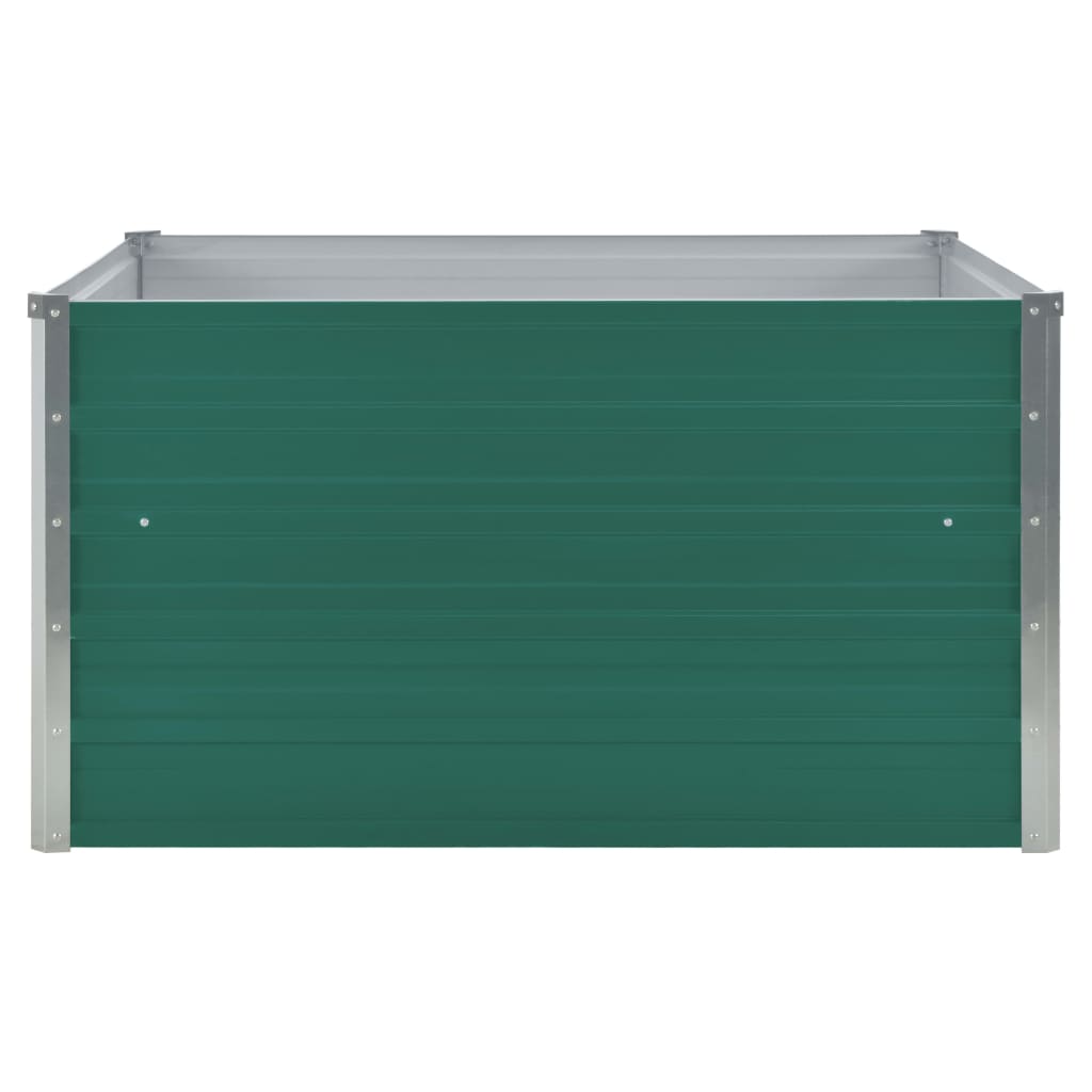 Jardinera Elevada De Acero Galvanizado Verde 100x100x45 Cm_2