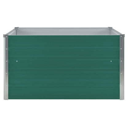 Jardinera Elevada De Acero Galvanizado Verde 100x100x45 Cm_2