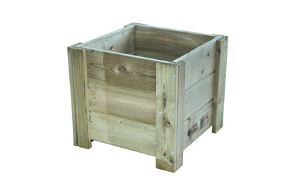 Macetero Elche Cuadrado De Madera Tratada Autoclave Riesgo Iv De 60 X 60 X 52 Cm 105l Para Exterior.._0