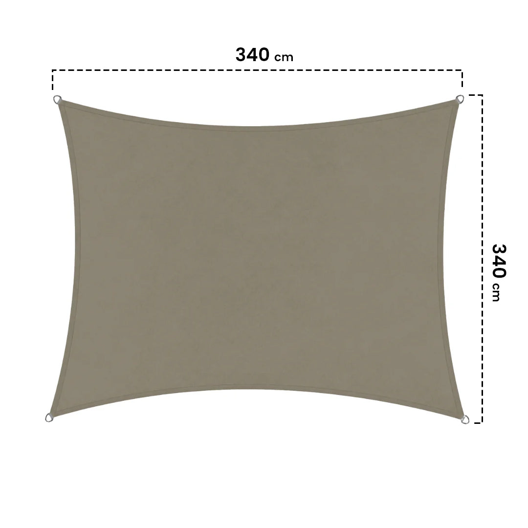 Malla De Sombreo Cuadrada Sunnet Kit Elast 3,4x3,4 M Marron Nortene_1