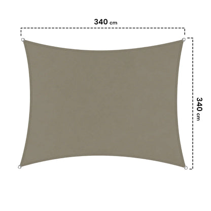 Malla De Sombreo Cuadrada Sunnet Kit Elast 3,4x3,4 M Marron Nortene_1